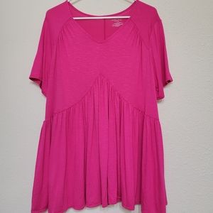 Lane Bryant Swing Tee Size 14/16 Fuschia
